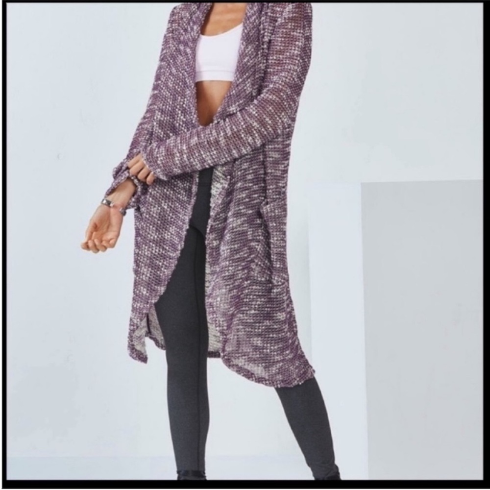 Fabletics Moscow purple cardigan size small